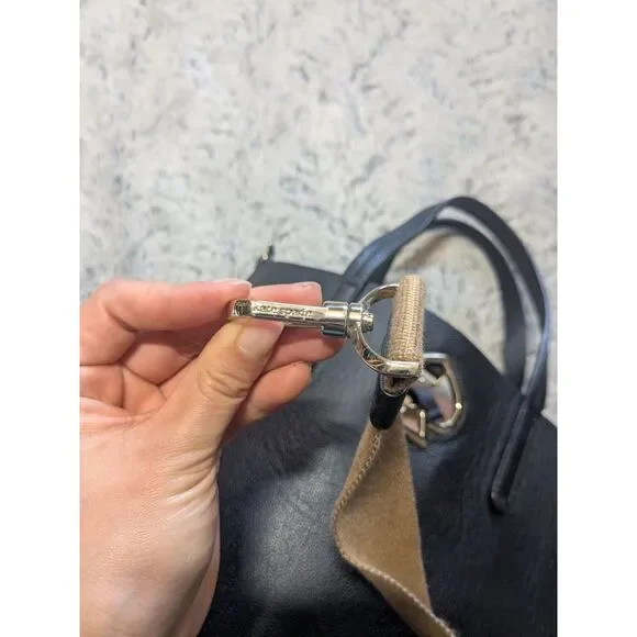 Kate Spade Black Purse Suzy North South Tote Medium Leather Crossbody - Picture 6 of 9